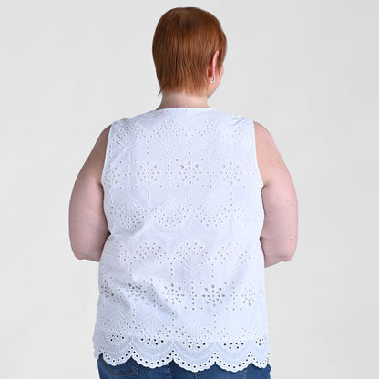Bright White Back Detail Women