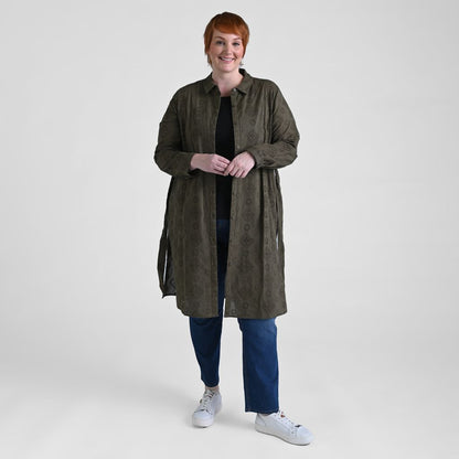 Christopher & Banks Eyelet Duster Shirt