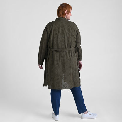 Christopher & Banks Eyelet Duster Shirt