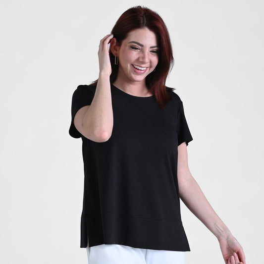 Relaxed Restyled Wide Hem Short Sleeve Tee