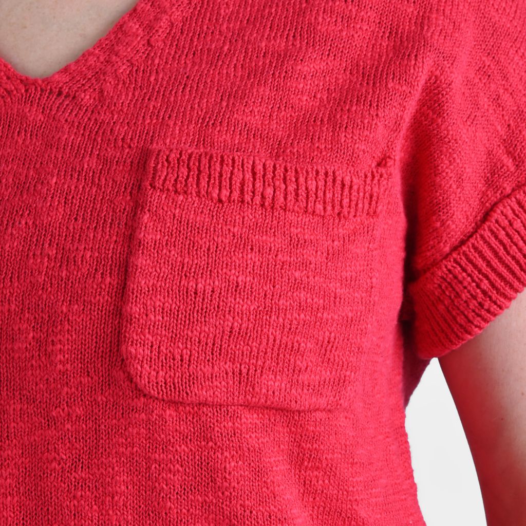Red Geranium Pocket Detail Missy