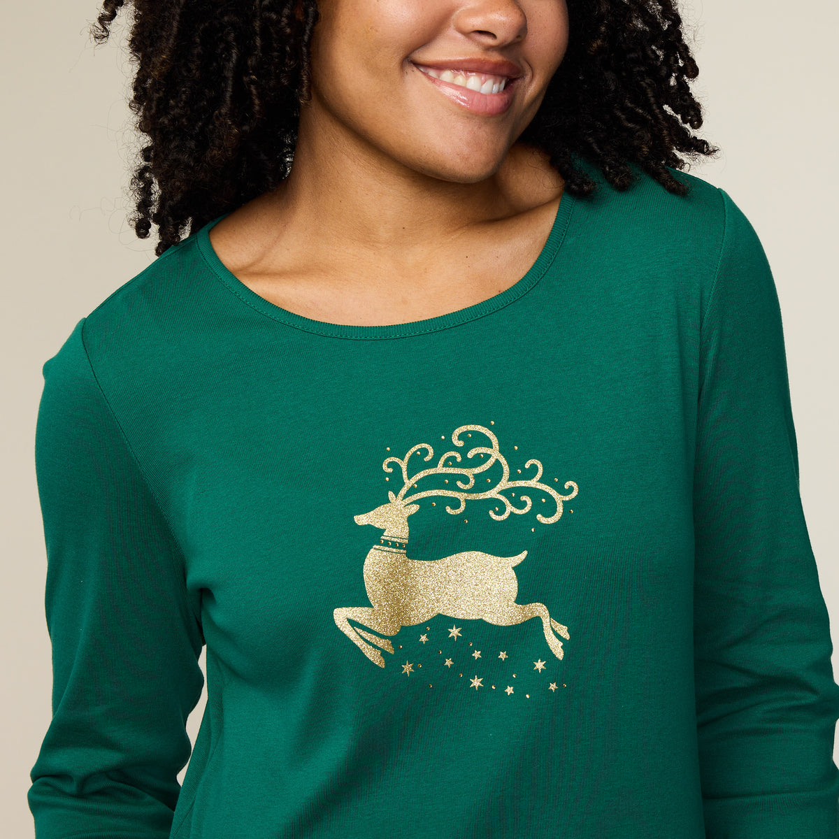 Evergreen Print Detail Missy