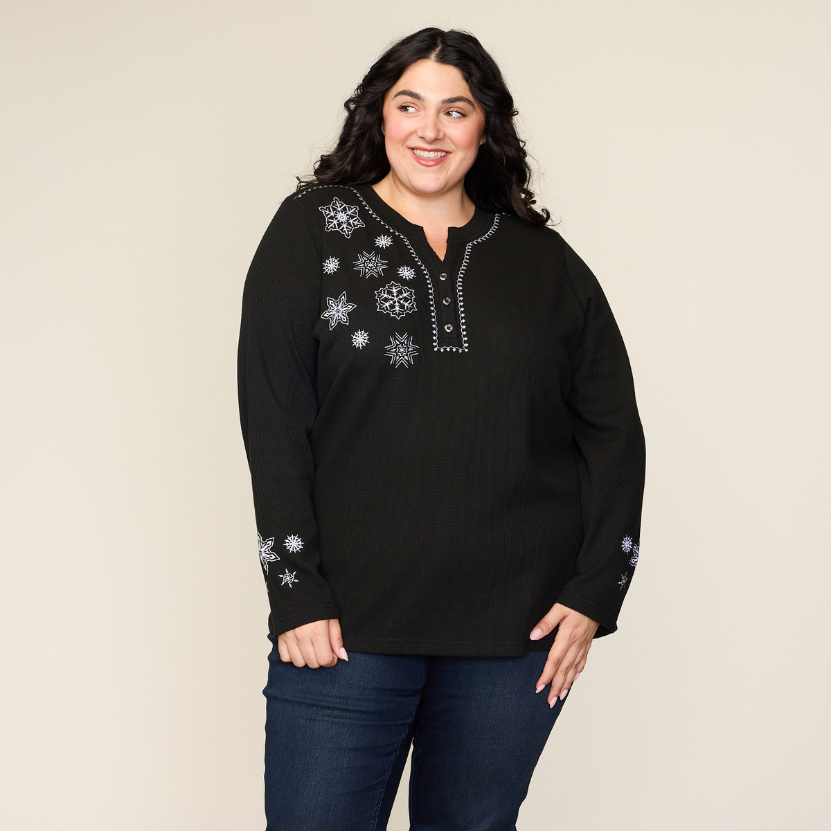 Black Front Detail Women