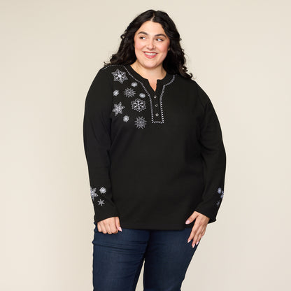 Black Front Detail Women