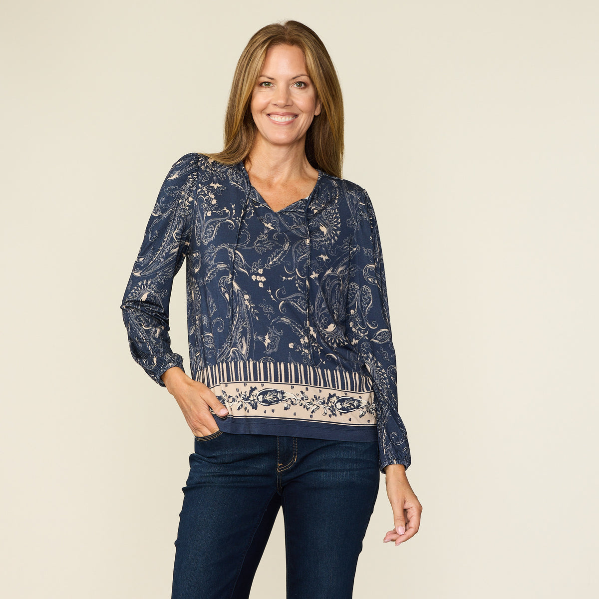 Navy Blazer Front Detail Missy