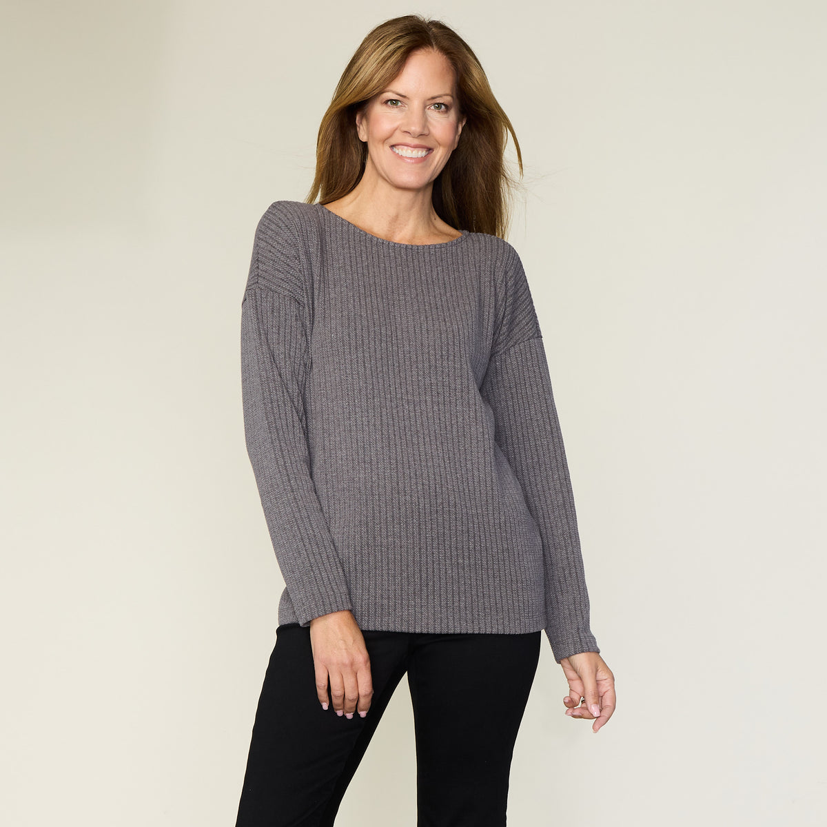 Heather Grey Front Detail Missy