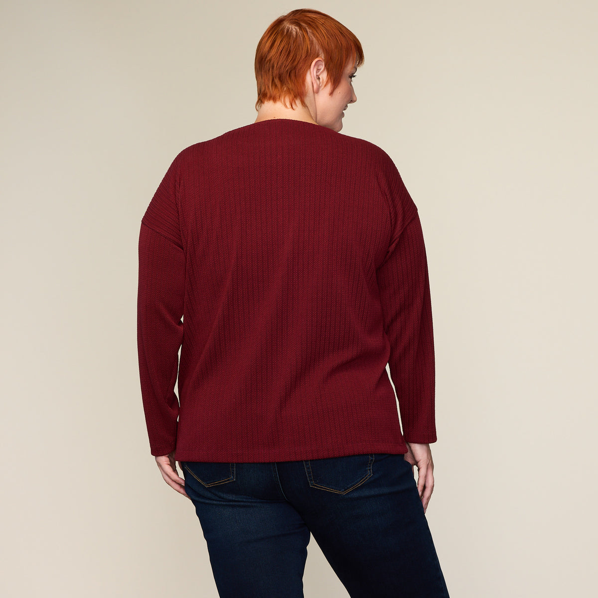 Burgundy Back Detail Women