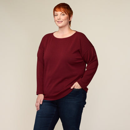 Burgundy Side Detail Women