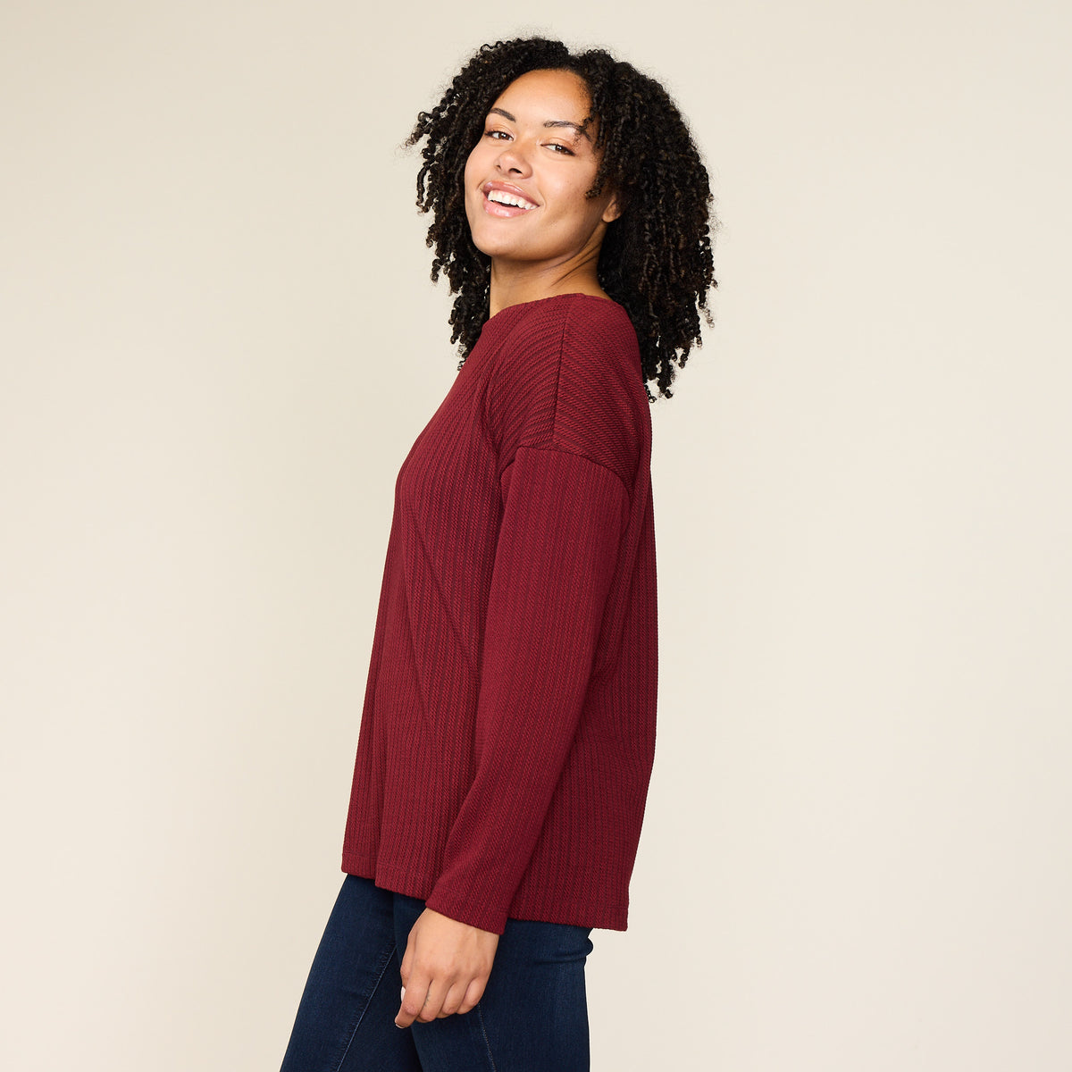 Burgundy Side Detail Missy