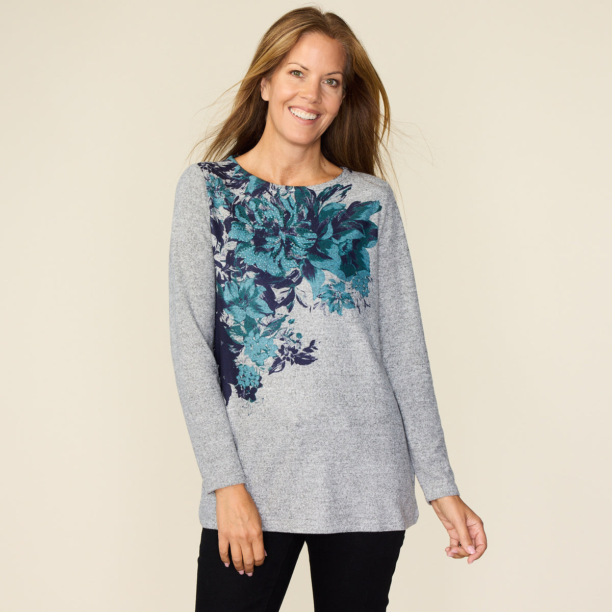 Heather Grey Front Detail Missy