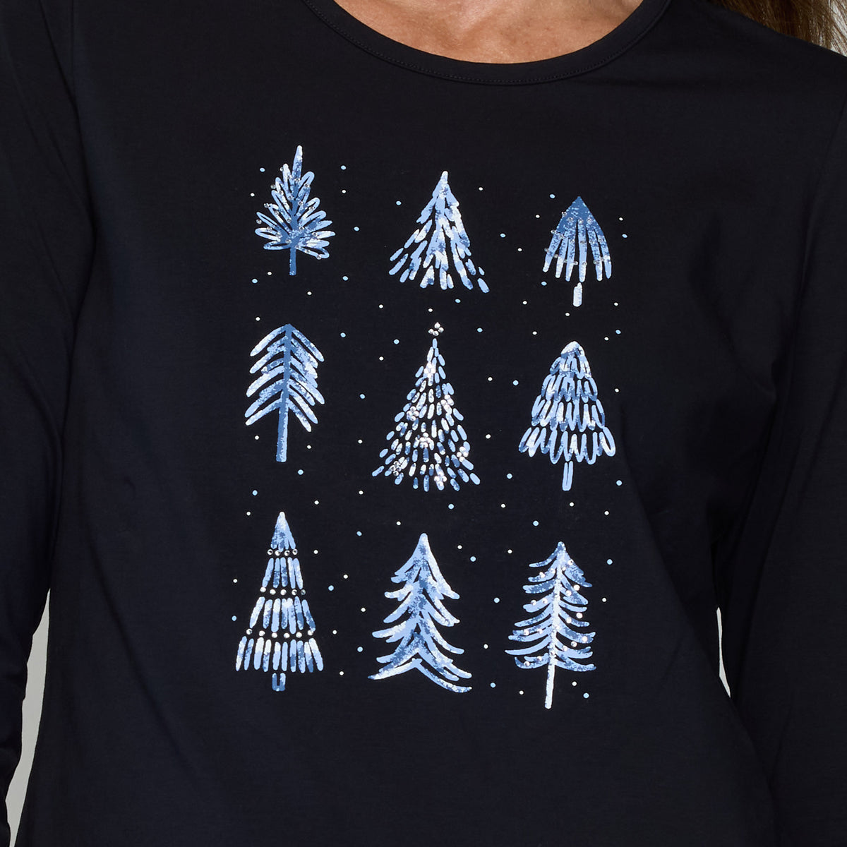 Black Print Detail Missy