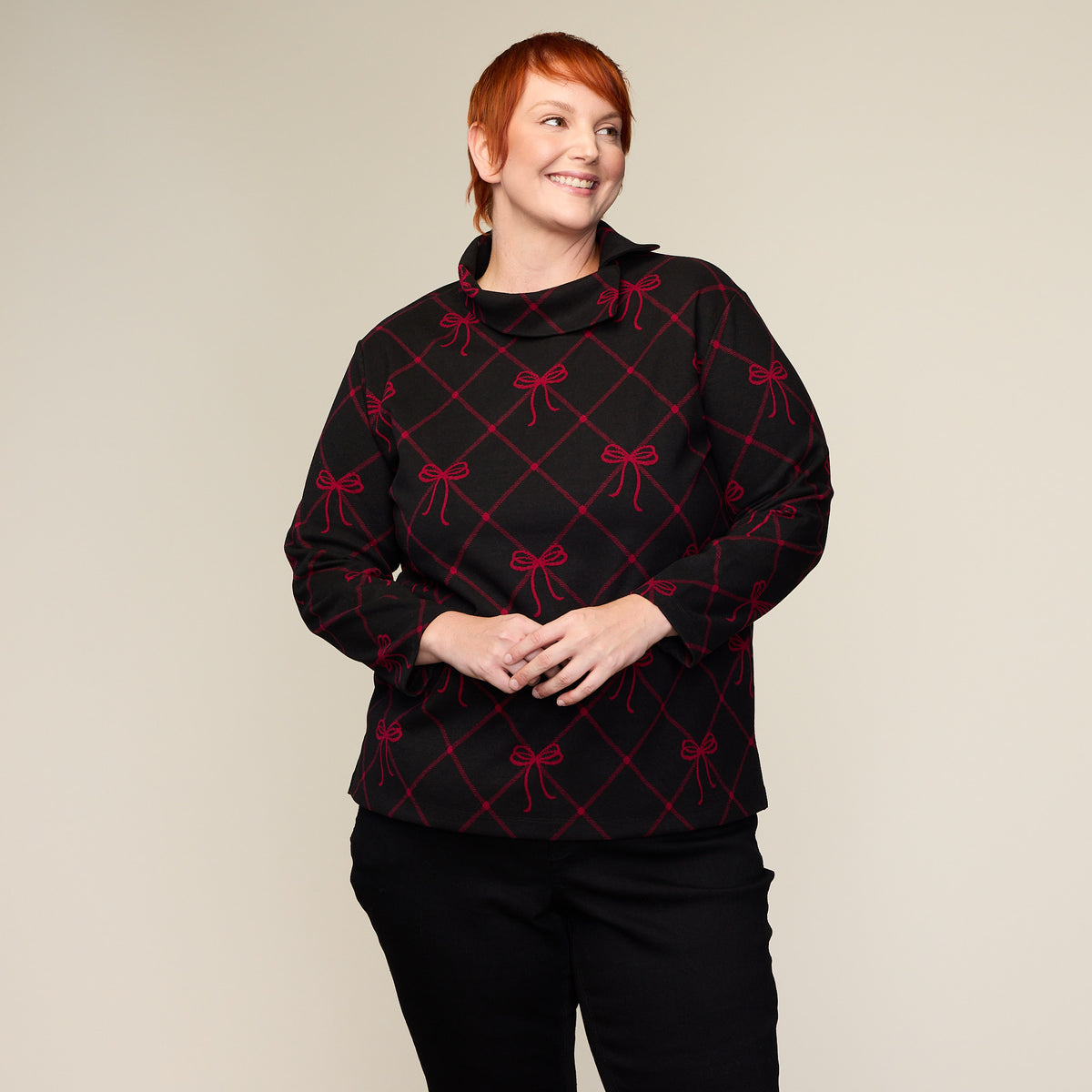 Black Front Detail Women