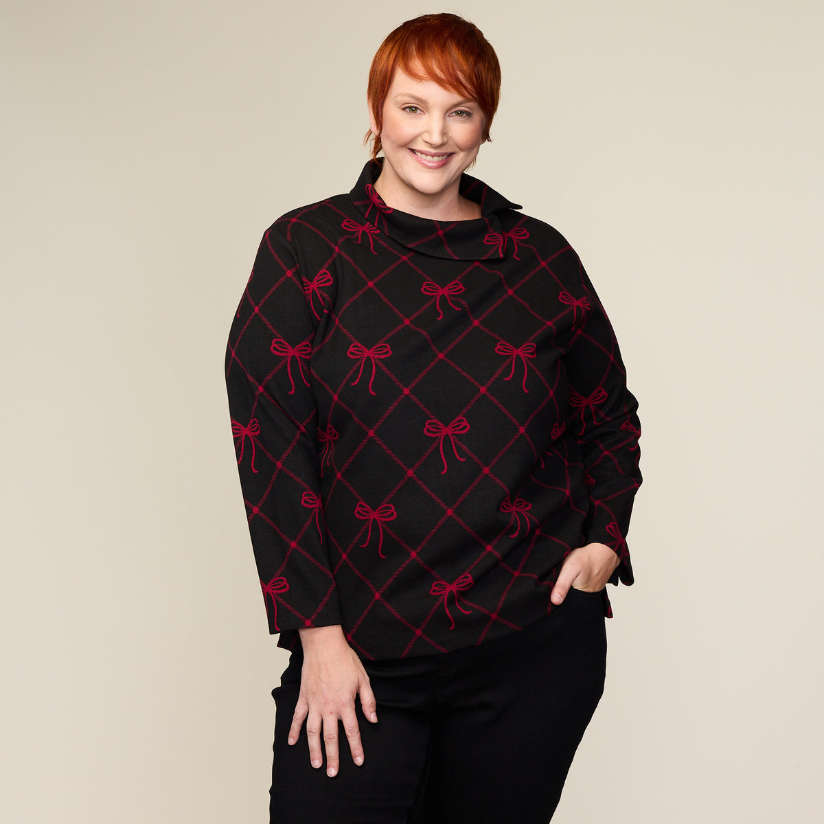 Black Front Detail Women
