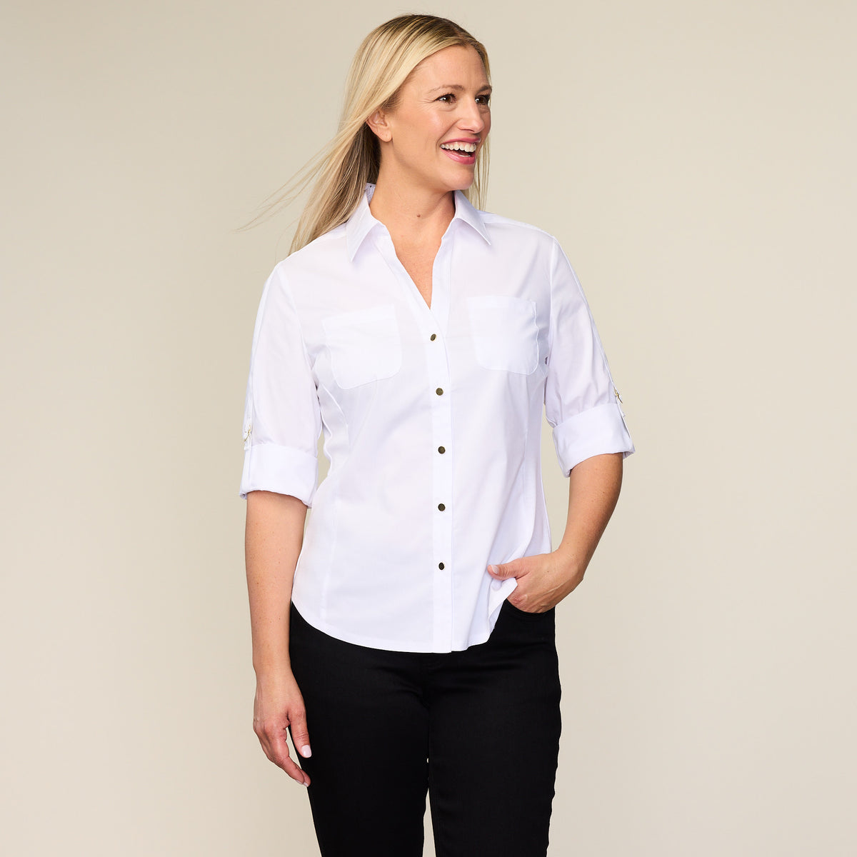 White Front Detail Missy