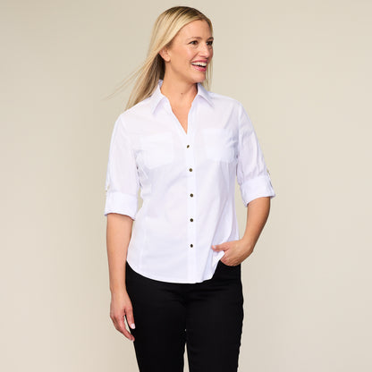 White Front Detail Missy