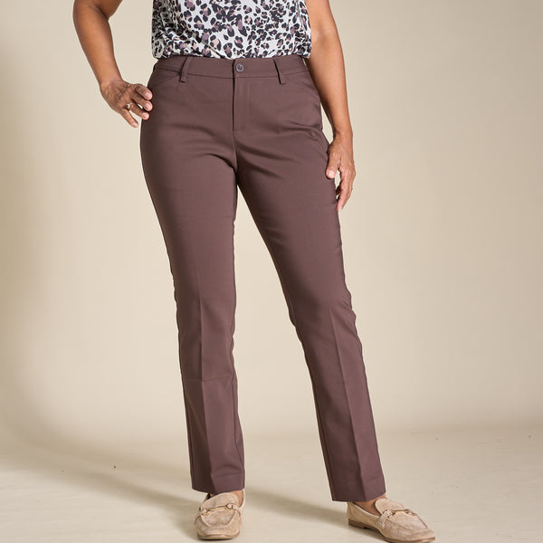 Shaped Fit Perfect Trouser - Coffee Bean – Christopher & Banks