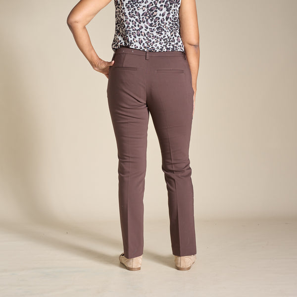 Shaped Fit Perfect Trouser - Coffee Bean – Christopher & Banks