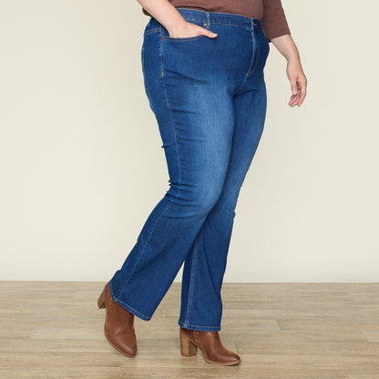 Med Stonewash Side Detail Women