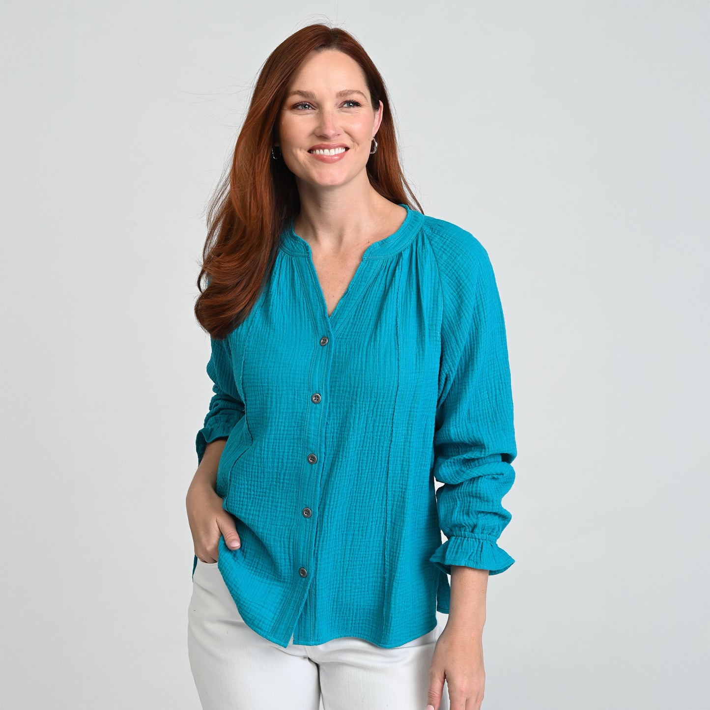 Paradise Blue Front Detail Missy