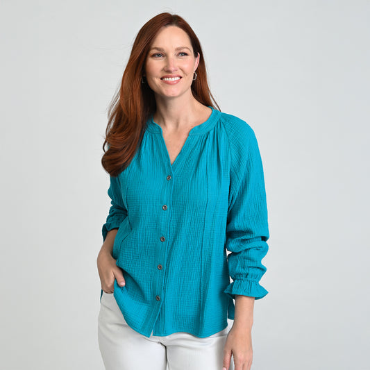 Paradise Blue Front Detail Missy