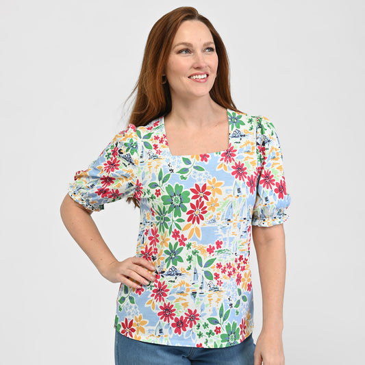 Chambray Blue Front Detail Missy