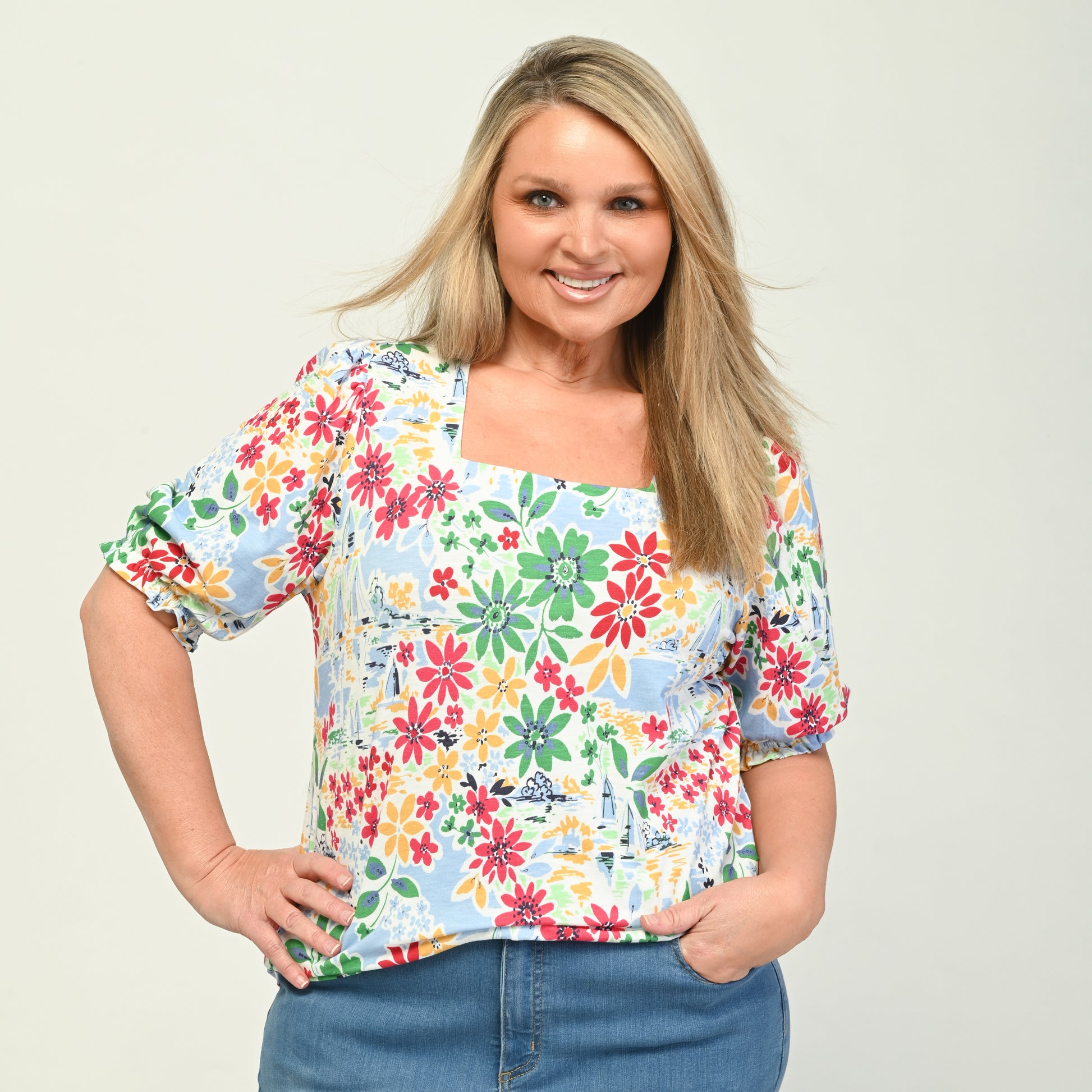 Chambray Blue Front Detail Women