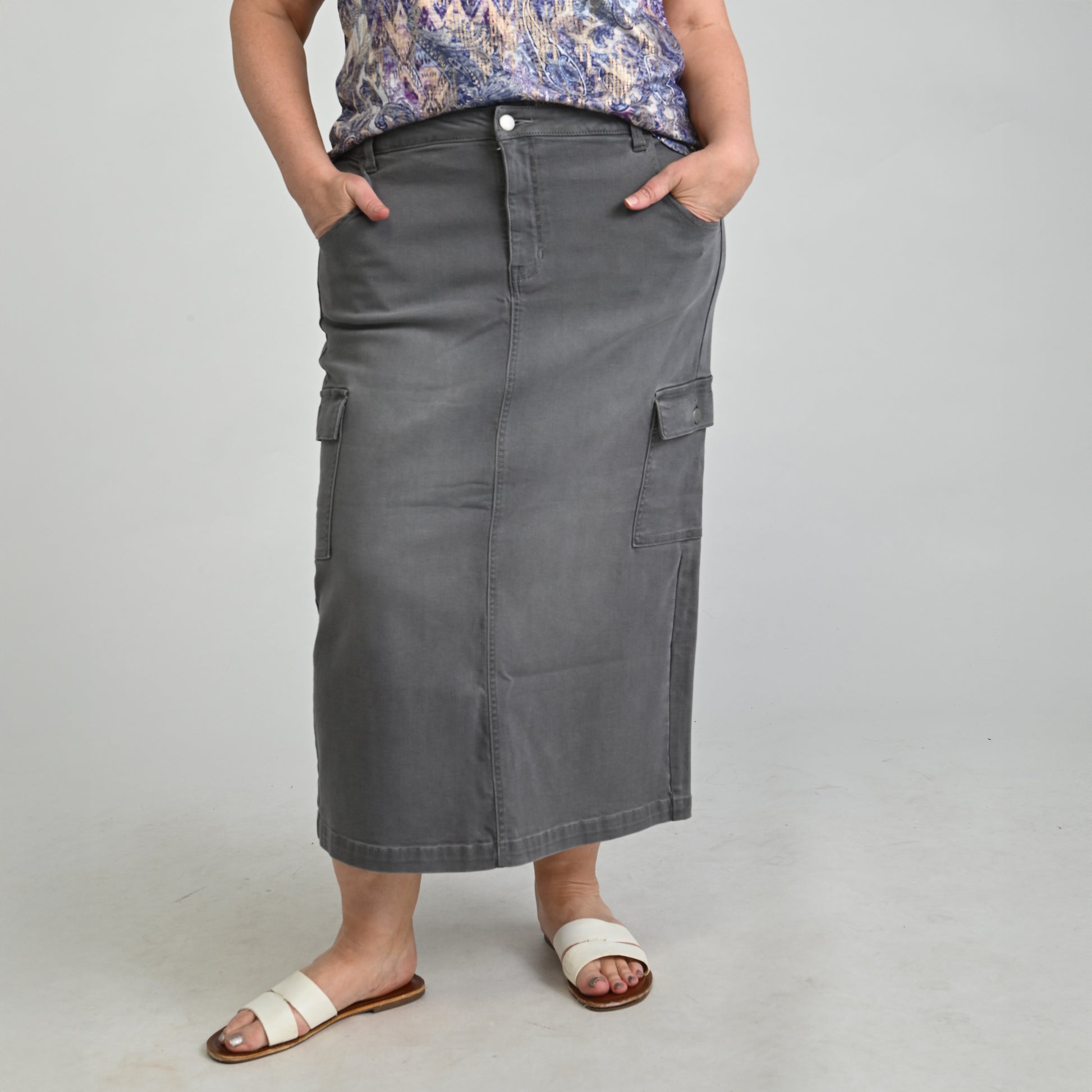 Grey Wash Front Detail Women