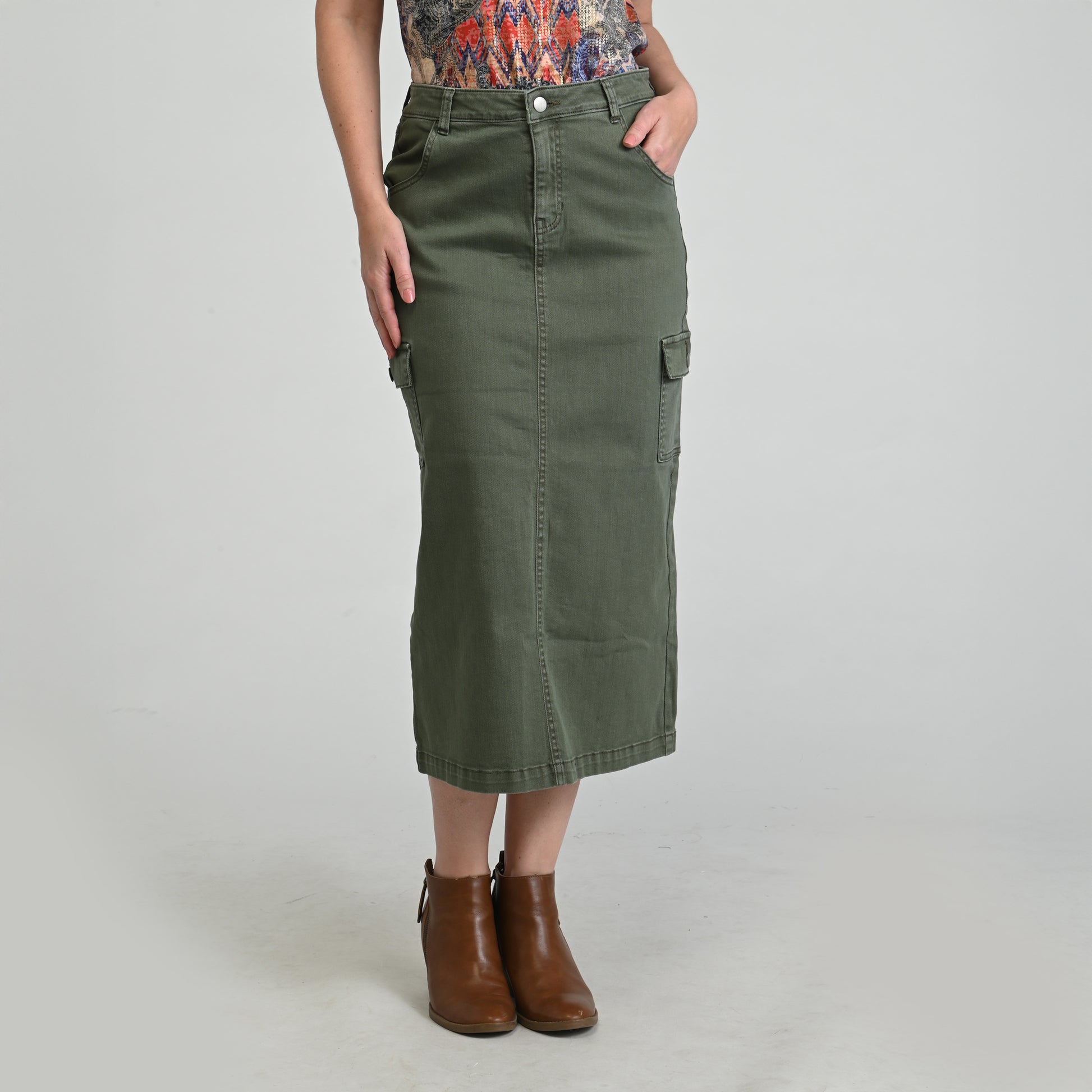 Olive Front Detail Missy