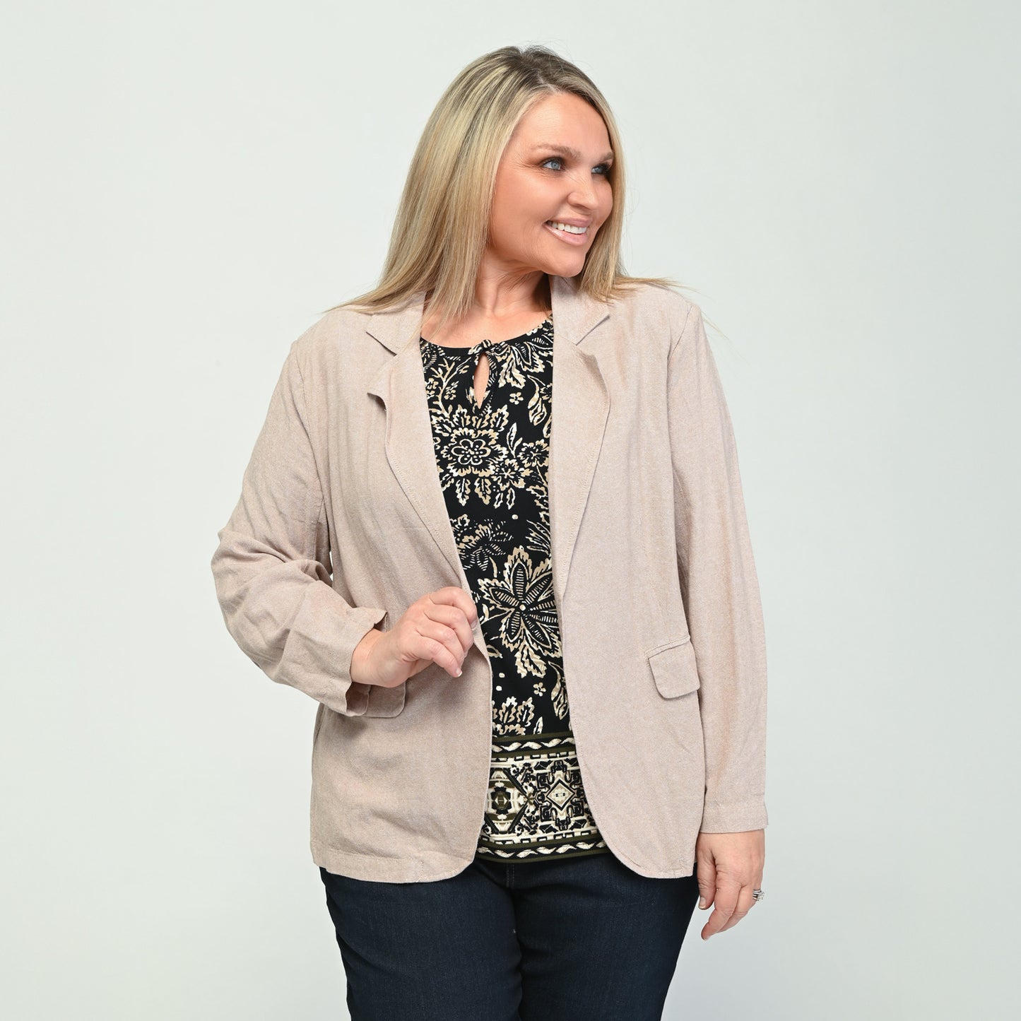 Beige Front Detail Women