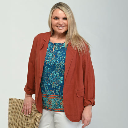 Burnt Henna Front Detail Women