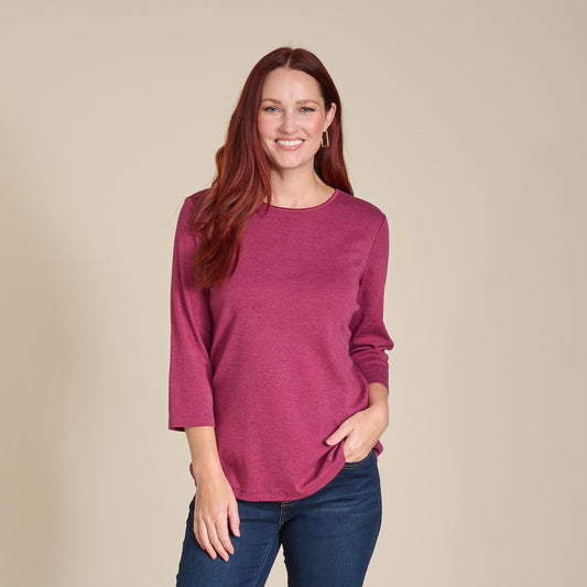 Deep Berry Front Detail Missy