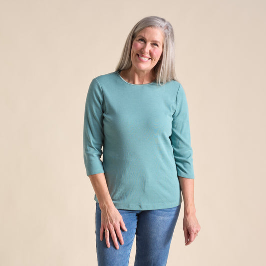 Rainy Day Blue Front Detail Missy