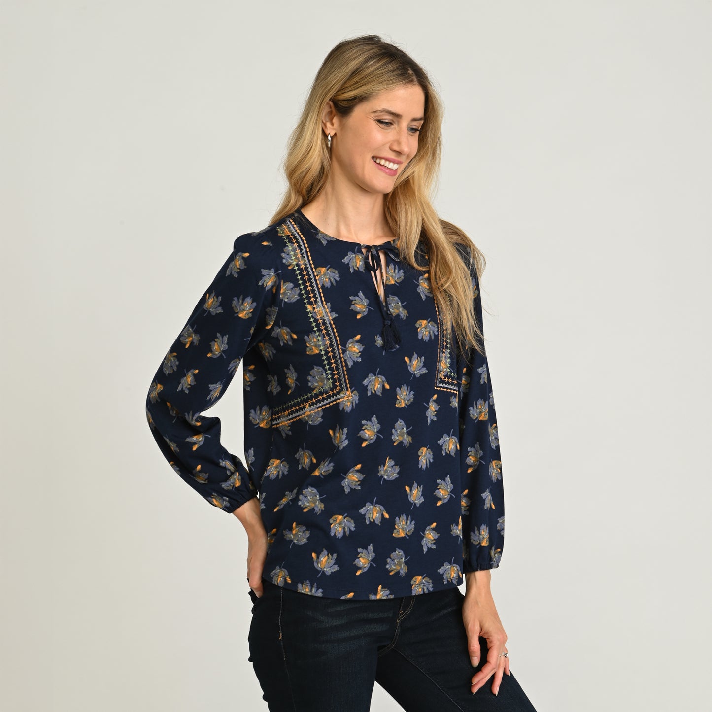 Navy Blazer Side Detail Missy