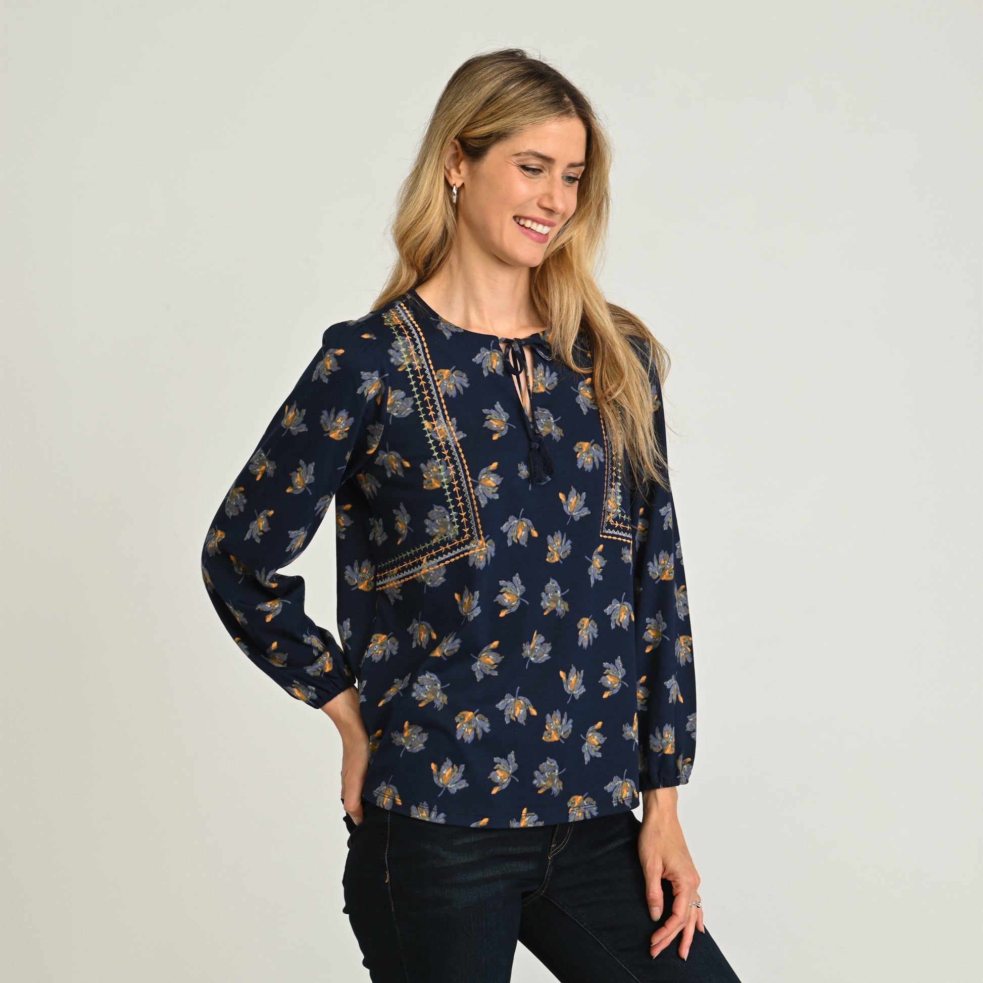 Navy Blazer Side Detail Missy