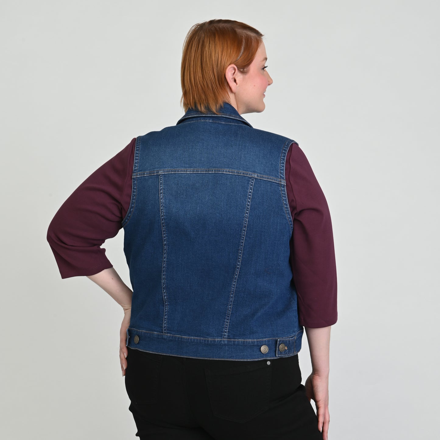 Medium Wash Back Detail Women