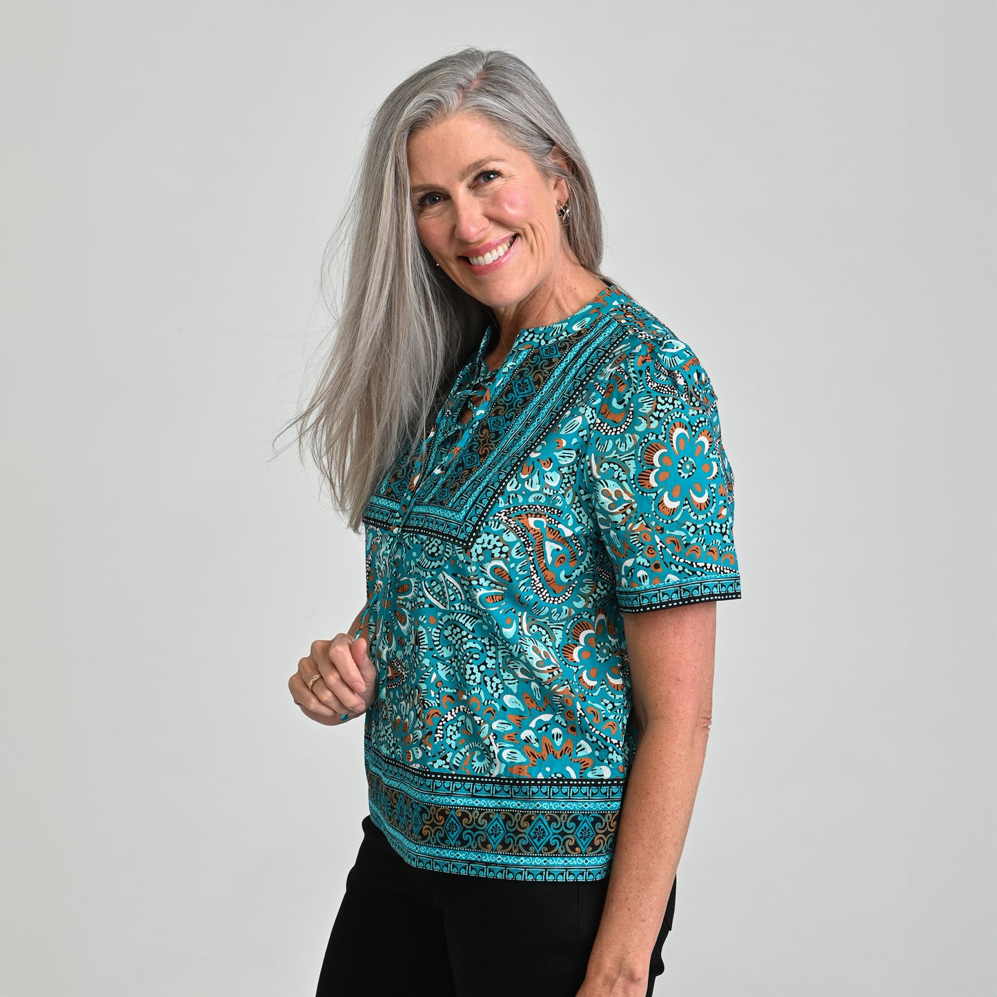 Blue Multi Side Detail Missy