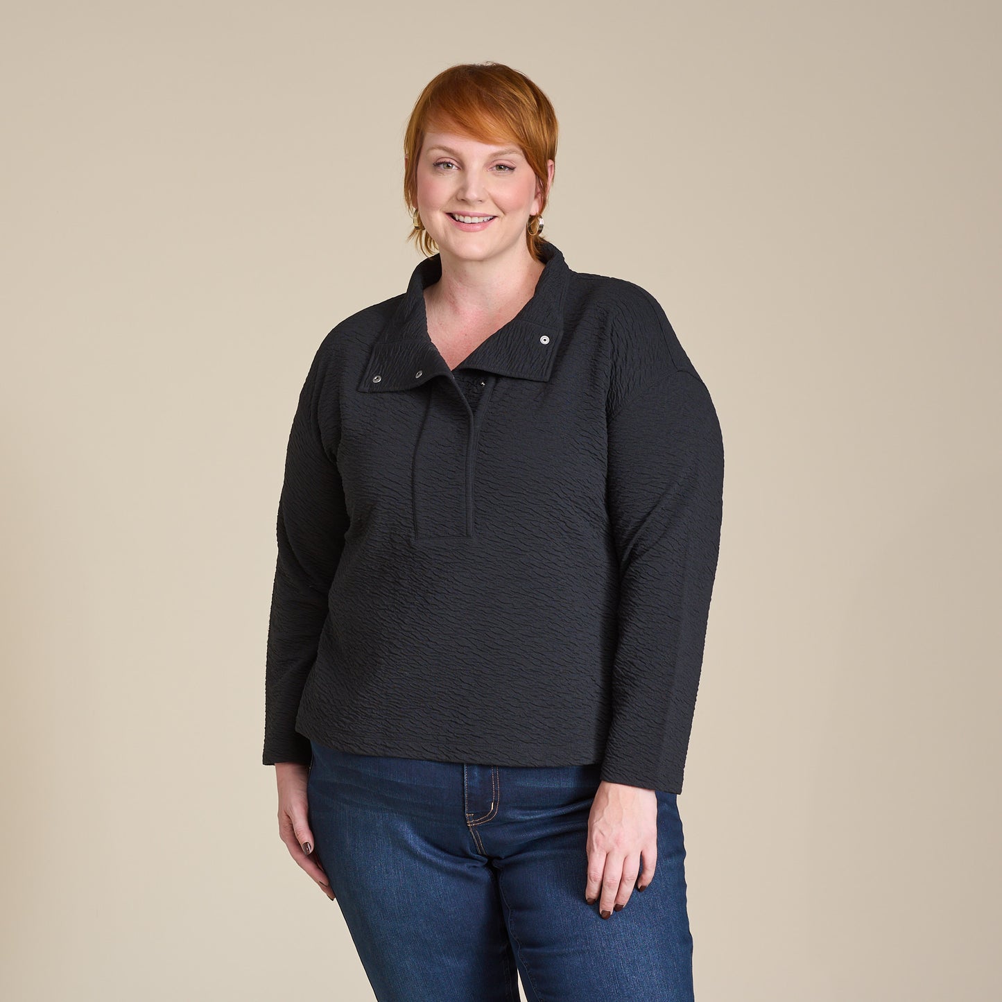 Black Front Detail Women