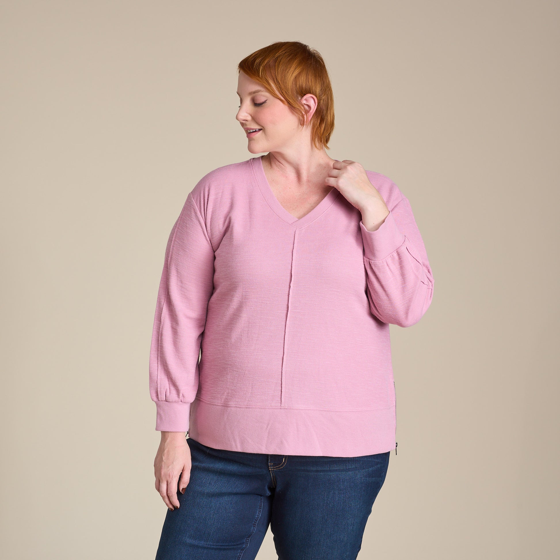 Lilas Pink Front Detail Women