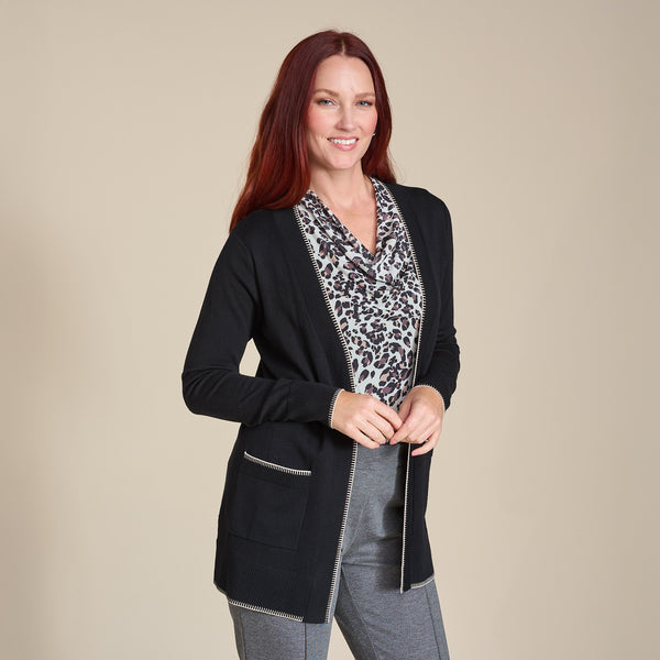 Whipstitch Detail Cardigan – Christopher & Banks