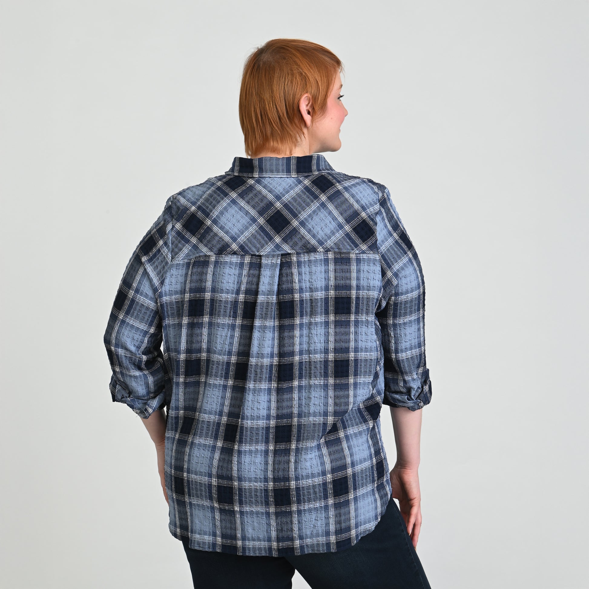 Navy Blazer Back Detail Women