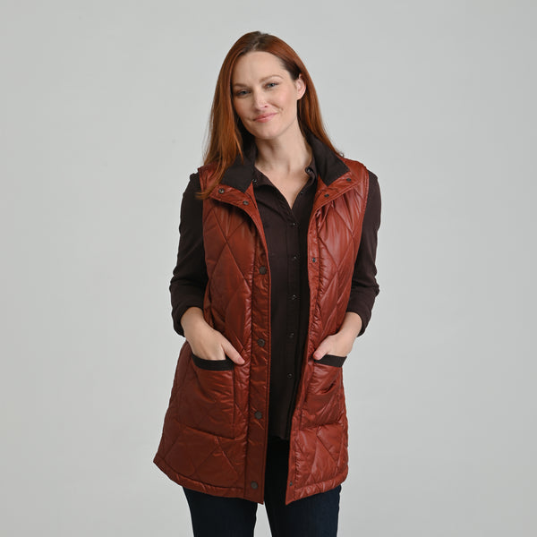 Corduroy Collared Quilted Vest – Christopher & Banks