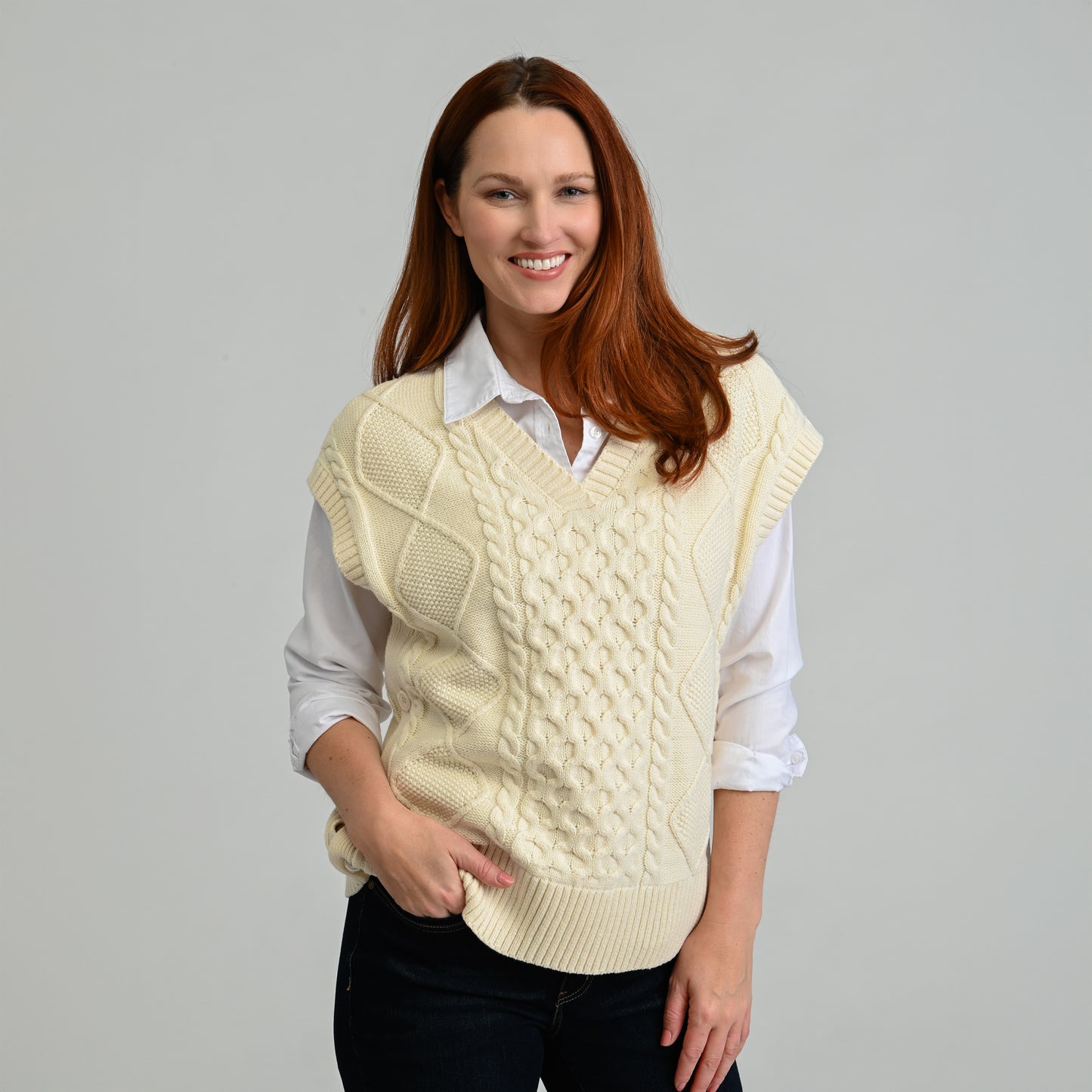 Antique White Front Detail Missy