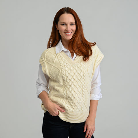 Fisherman Stitch Pullover Vest – Christopher & Banks