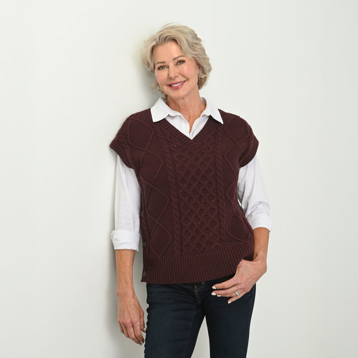 Christopher & Banks Vintage Embroidered Sweater-Bust 52