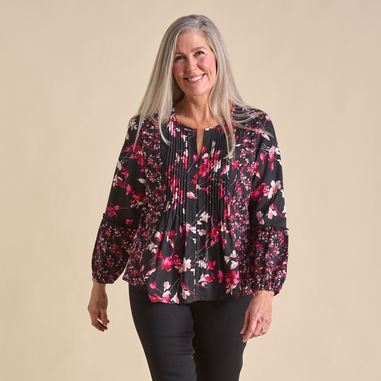 Black Multi Front Detail Missy