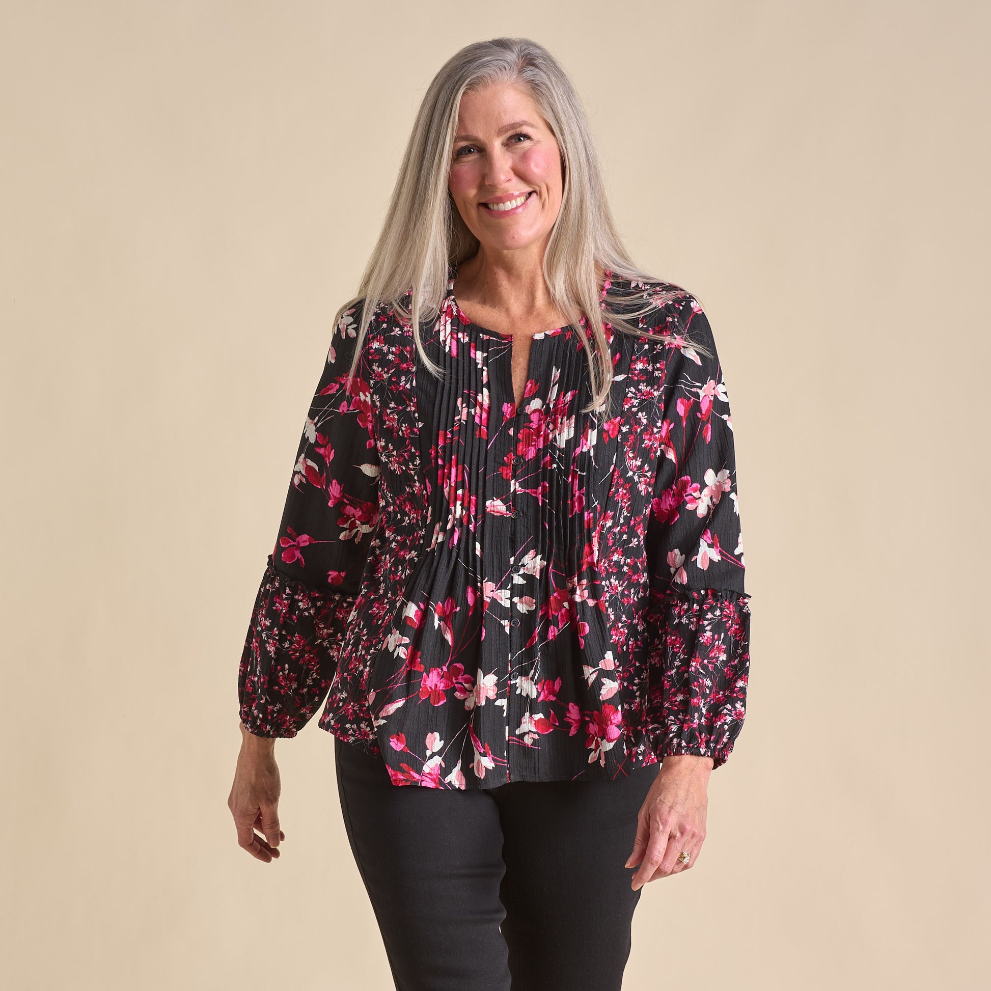 Black Multi Front Detail Missy