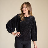 Sparkle Velvet Long Sleeve Top