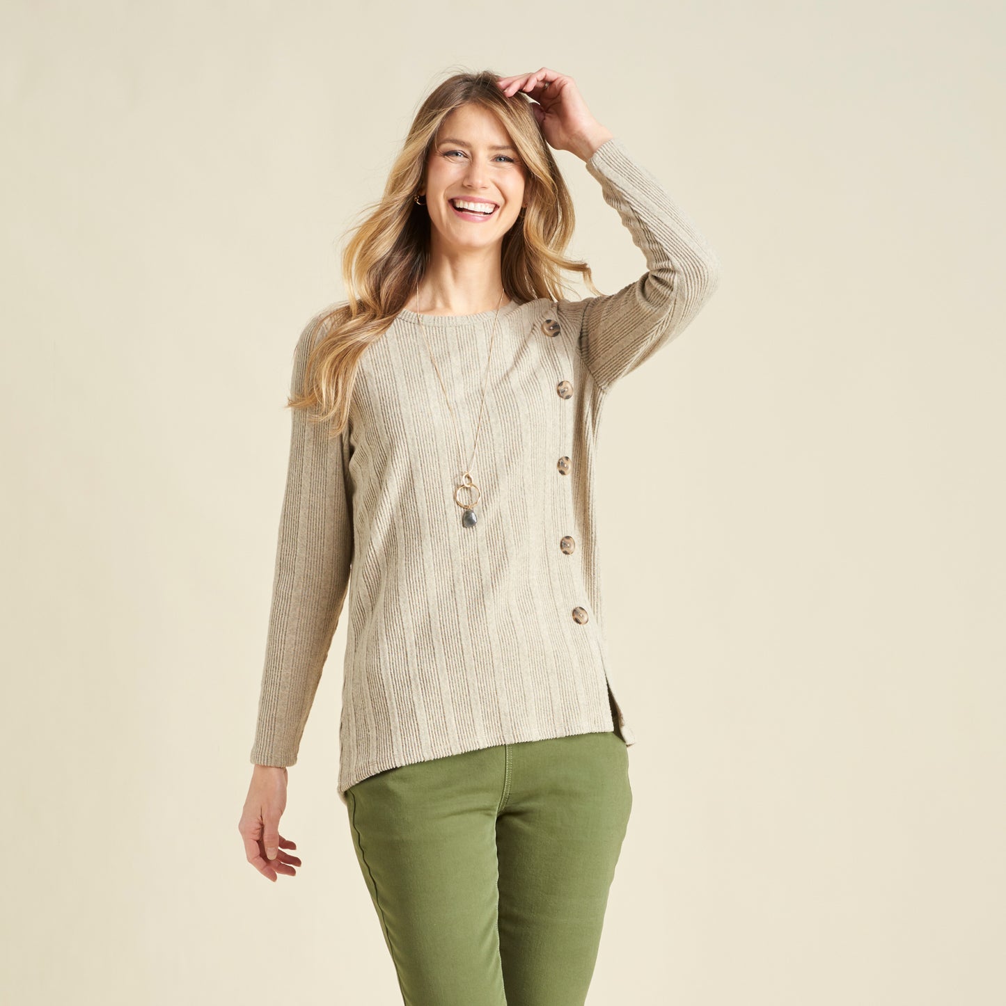 Oatmeal Front Detail Missy