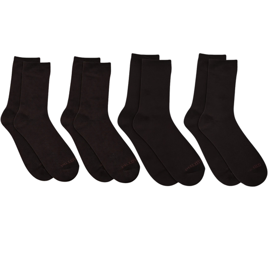 Coffee Bean Pillow Sole 4 Pack Crew Socks